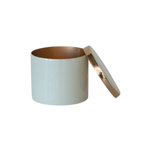 Decorative Enameled Metal Box w/ Lid