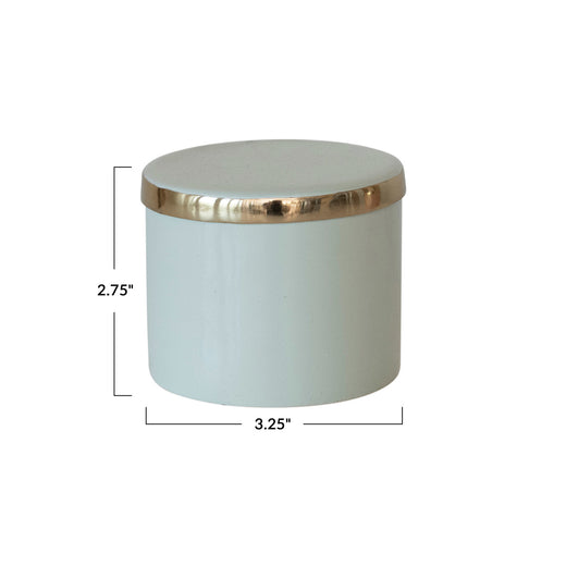 Decorative Enameled Metal Box w/ Lid