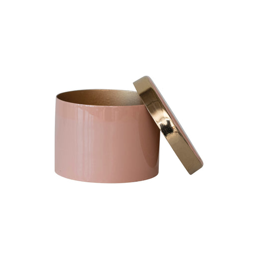 Decorative Enameled Metal Box w/ Lid