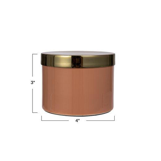 Decorative Enameled Metal Box w/ Lid