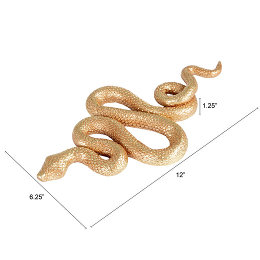 Resin Snake Wall Décor, Gold Finish