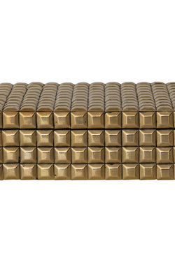 Brass Studded Box, Gold Finish