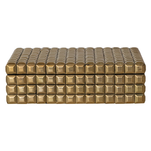 Brass Studded Box, Gold Finish
