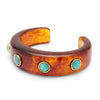 Lucas Jack Tortoise Shell Resin & Amazonite Cuff
