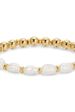 Perfectly Accented Pearl Stretch Bracelet