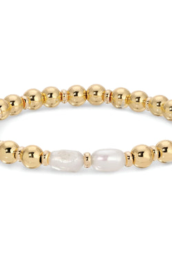 Oblong Pearl Stretch Bracelet