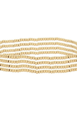 2mm Gold Bead Stretch Bracelet