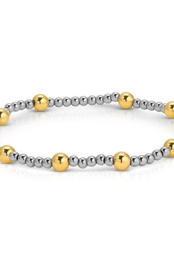 3mm Beaded Stretch Bracelet with Bead Accents