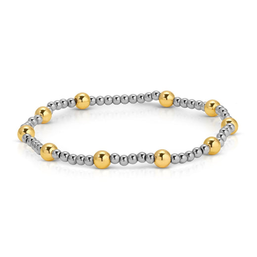 3mm Beaded Stretch Bracelet with Bead Accents