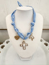 Round Top Scarf Charm Necklace