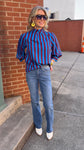 High Rise Hem Straight Jeans