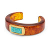 Lucas Jack Tortoise Shell Resin & Amazonite Statement Cuff