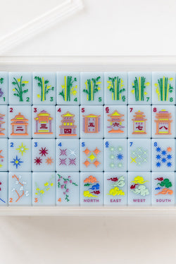 East Meets West Mahjong Tile Set - Sky