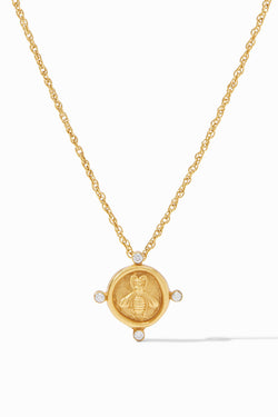 Julie Vos, Bee Cameo Solitaire Necklace