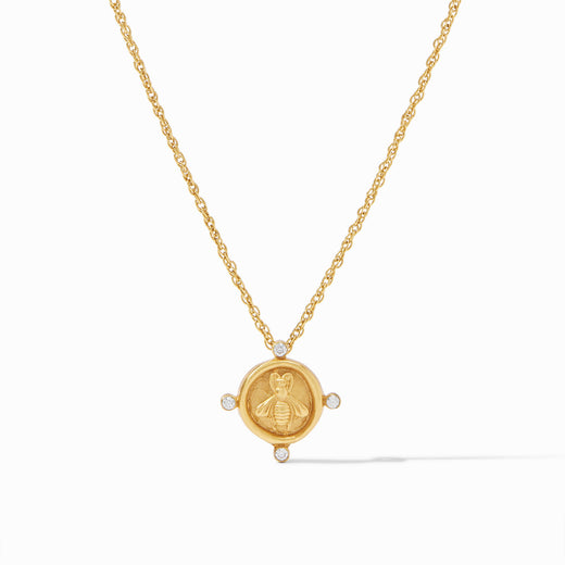 Julie Vos, Bee Cameo Solitaire Necklace