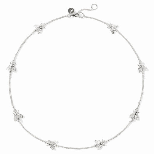 Julie Vos, Bee Delicate Station Necklace - Silver