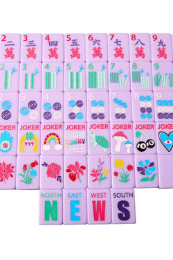 Lucky Charms Mahjong Tiles by Bespoke - French Lavender