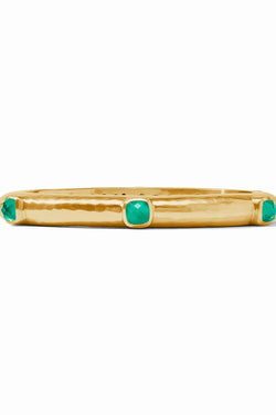 Julie Vos, Catalina Hinge Bangle - Iridescent Emerald Green