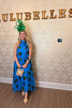 Leaf Print Halter Dress