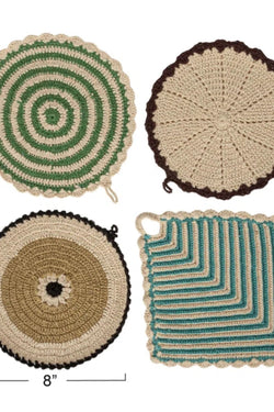 Cotton Crocheted Pot Holder