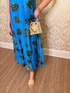 Leaf Print Halter Dress