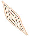 Horsebit Strap Print Diamond Shape Scarf