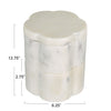 Marble Scalloped Stackable Pinch Pots w/ Lid