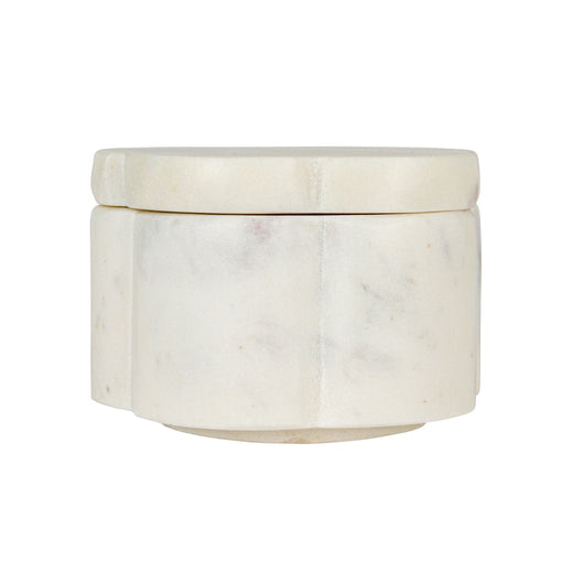 Marble Scalloped Stackable Pinch Pots w/ Lid