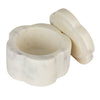 Marble Scalloped Stackable Pinch Pots w/ Lid
