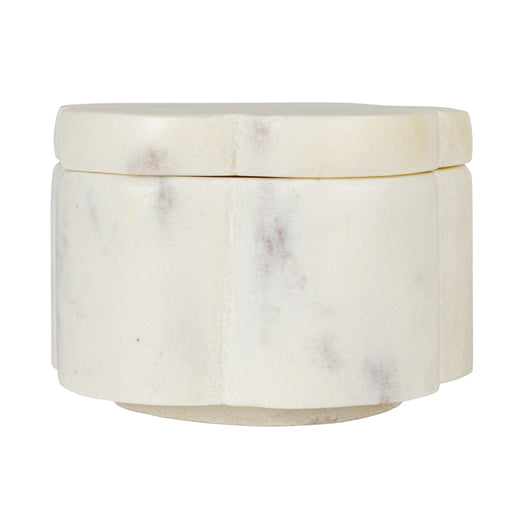 Marble Scalloped Stackable Pinch Pots w/ Lid