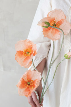 Faux Poppy Flower Pick
