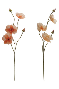 Faux Poppy Flower Pick