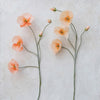 Faux Poppy Flower Pick, 2 Colors
