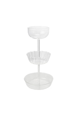 Glass 3-Tier Tray