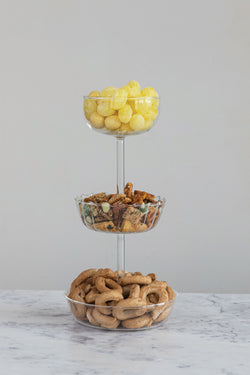 Glass 3-Tier Tray