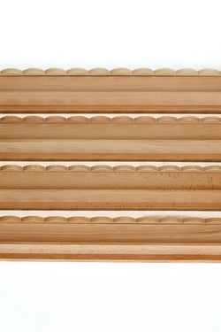 Golden Grain Beechwood Mahjong Rack and Pusher, Set of 4