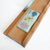 Golden Grain Beechwood Mahjong Rack and Pusher, Set of 4