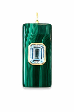 Semi Precious Stone Bar Charm
