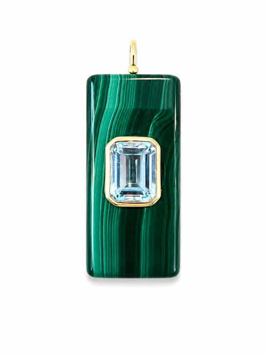 Semi Precious Stone Bar Charm