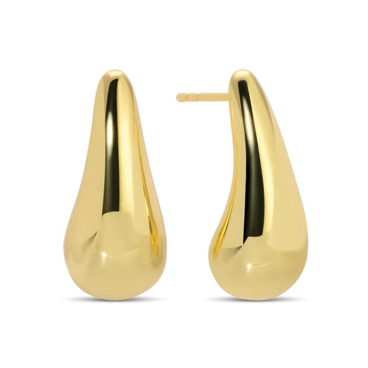 Narrow Teardrop Stud Earrings