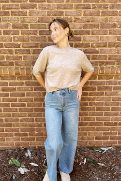 Straight Wide Leg Denim Pants