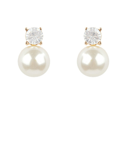 Crystal and Pearl Studs