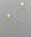 Textured Disc & Circle Earrings