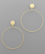 Textured Disc & Circle Earrings