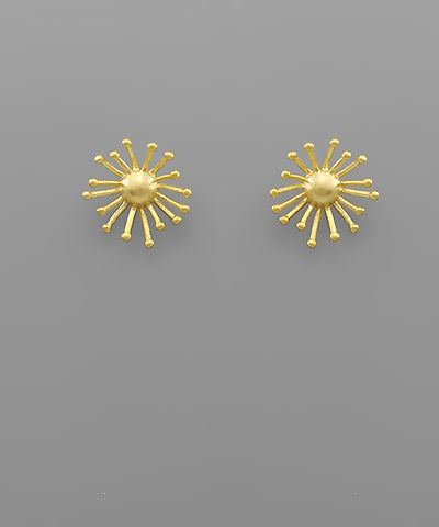 Circle Fan Bar Earrings