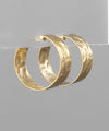 Hammered Flat Hoops