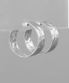 Hammered Flat Hoops