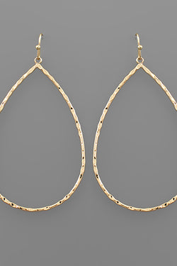Hammered Teardrop Earrings