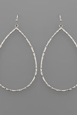 Hammered Teardrop Earrings