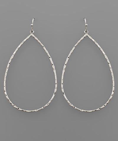 Hammered Teardrop Earrings